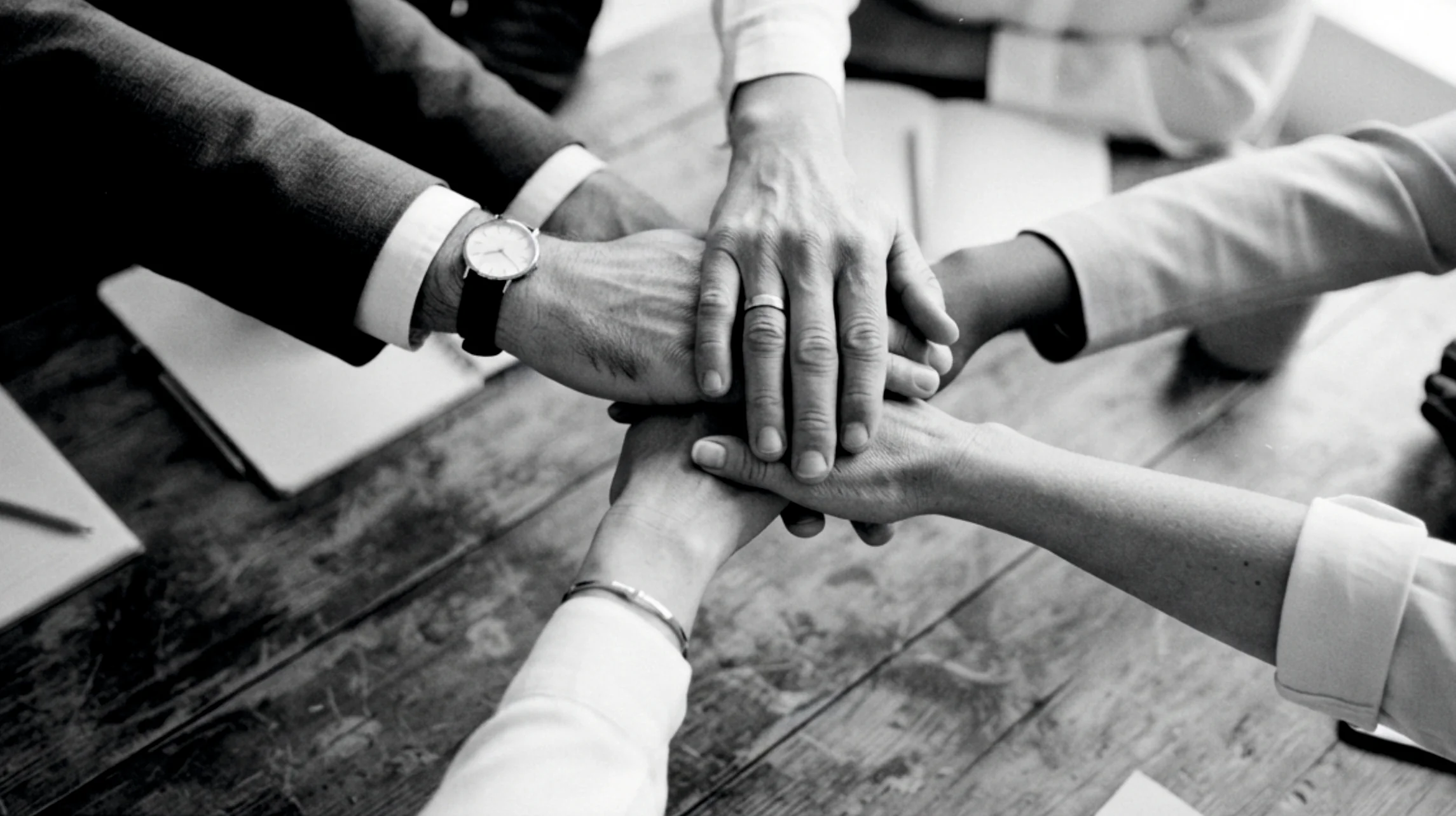 Team hands together